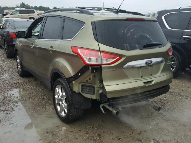 1FMCU0H9XDUC44804 - 2013 FORD ESCAPE SEL GREEN photo 3