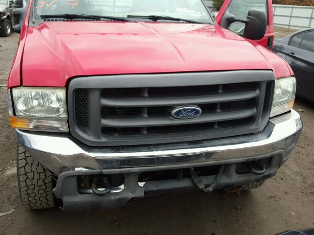 1FTNX21L84EA44357 - 2004 FORD F250 SUPER RED photo 7