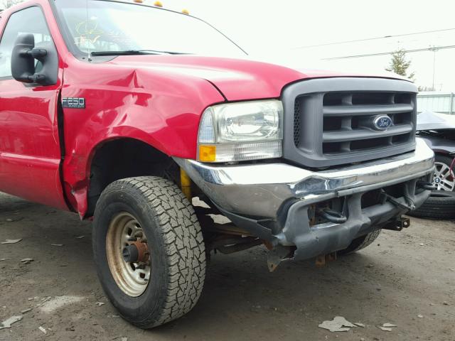 1FTNX21L84EA44357 - 2004 FORD F250 SUPER RED photo 9