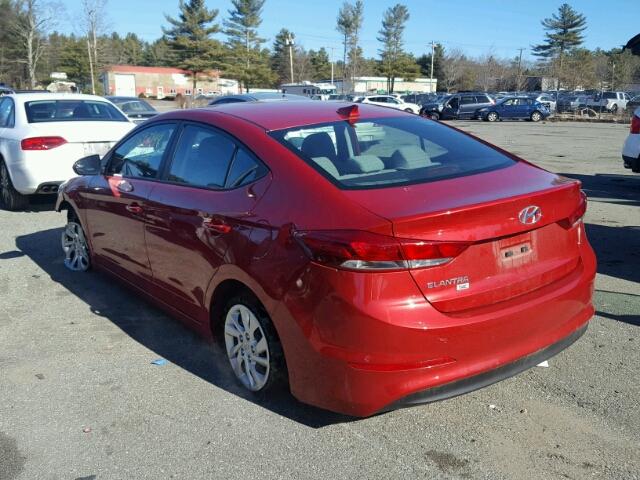 5NPD74LF5HH098042 - 2017 HYUNDAI ELANTRA SE RED photo 3