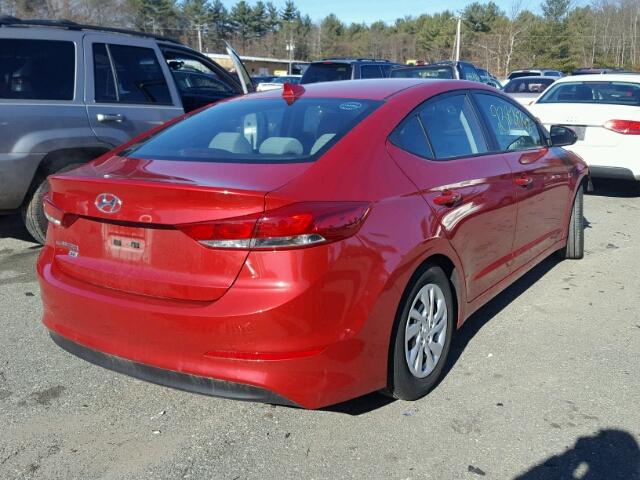 5NPD74LF5HH098042 - 2017 HYUNDAI ELANTRA SE RED photo 4