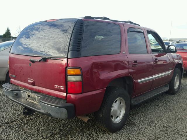 1GKEK13Z14R199355 - 2004 GMC YUKON MAROON photo 4