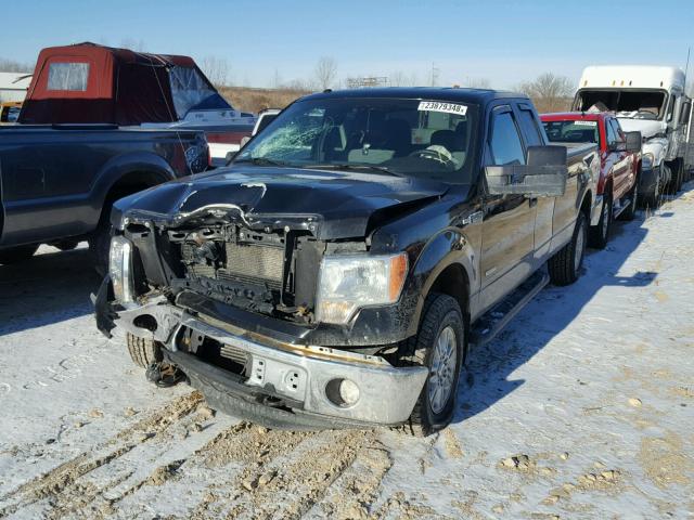 1FTVX1ET6BKE20797 - 2011 FORD F150 SUPER BLACK photo 2