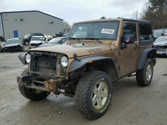 1C4AJWAG6FL694698 - 2015 JEEP WRANGLER S BROWN photo 2