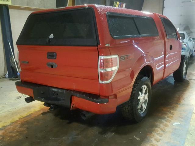 1FTMF1E81AKA82928 - 2010 FORD F150 RED photo 4