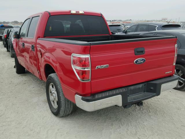 1FTEW1CM2CKD07350 - 2012 FORD F150 SUPER RED photo 3