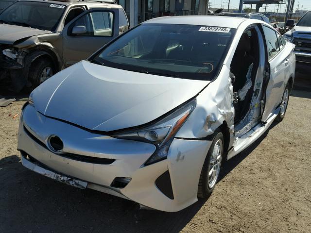 JTDKBRFU1G3522338 - 2016 TOYOTA PRIUS SILVER photo 2