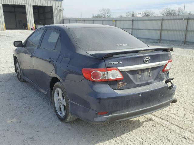 5YFBU4EE6CP009711 - 2012 TOYOTA COROLLA BA BLUE photo 3