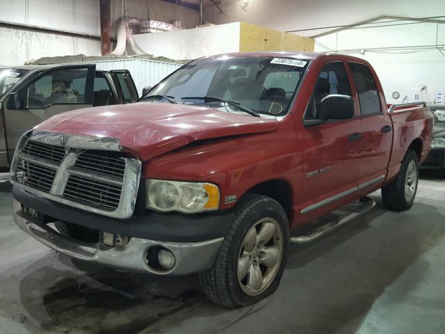 1D7HA18DX5S364487 - 2005 DODGE RAM 1500 S RED photo 2