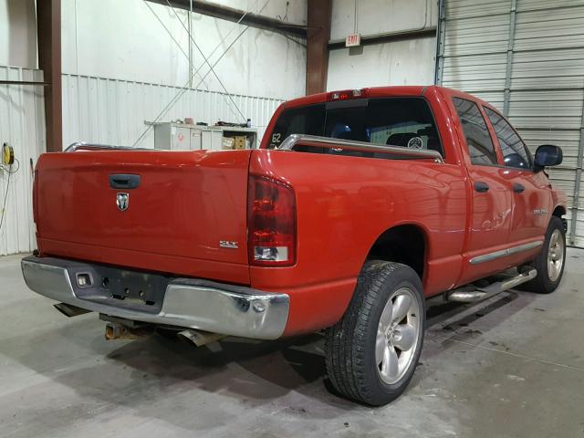 1D7HA18DX5S364487 - 2005 DODGE RAM 1500 S RED photo 4