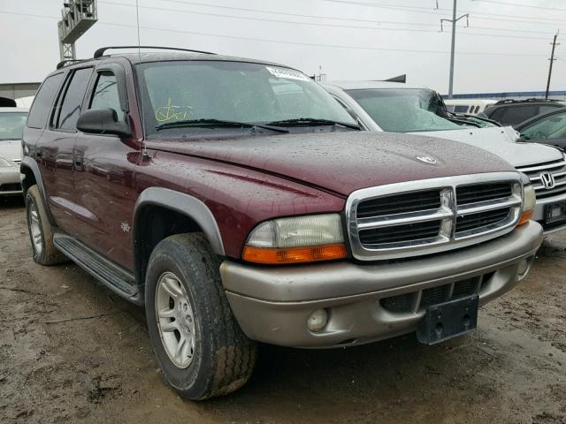 1B4HS38N82F173101 - 2002 DODGE DURANGO SP BURGUNDY photo 1