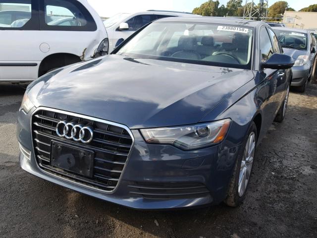 WAUDFAFC4DN150450 - 2013 AUDI A6 PREMIUM GRAY photo 2