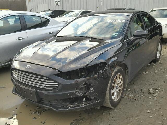 3FA6P0G76HR151144 - 2017 FORD FUSION S BLACK photo 2