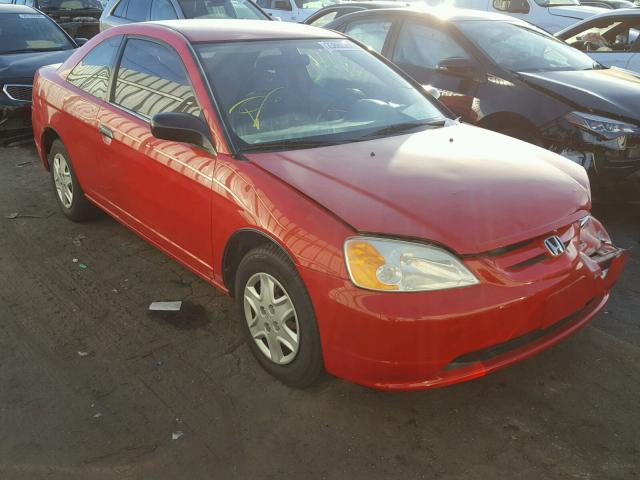 1HGEM21541L076631 - 2001 HONDA CIVIC LX RED photo 1