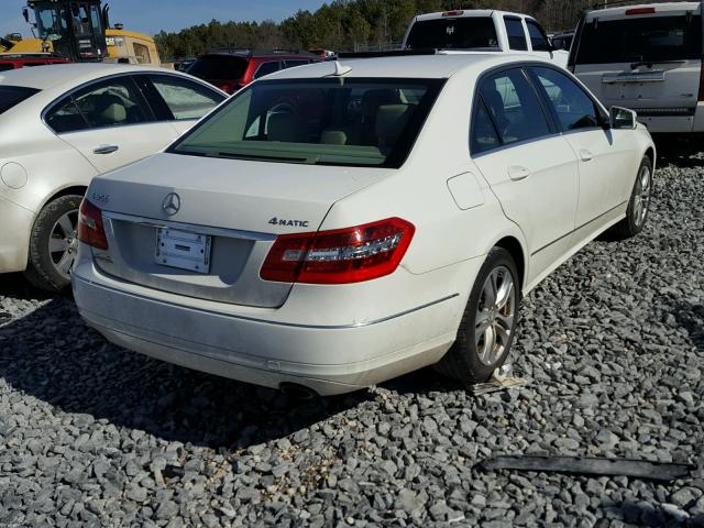 WDDHF8HB9AA164385 - 2010 MERCEDES-BENZ E 350 4MAT WHITE photo 4