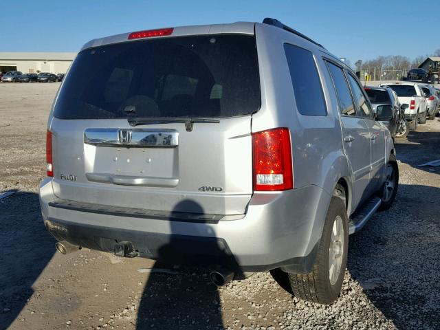 5FNYF4H57BB020338 - 2011 HONDA PILOT EXL SILVER photo 4