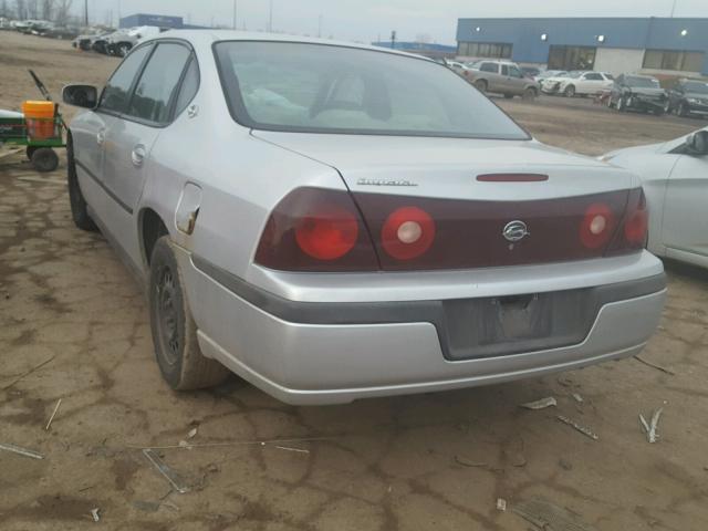 2G1WF52E449199671 - 2004 CHEVROLET IMPALA SILVER photo 3