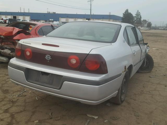 2G1WF52E449199671 - 2004 CHEVROLET IMPALA SILVER photo 4