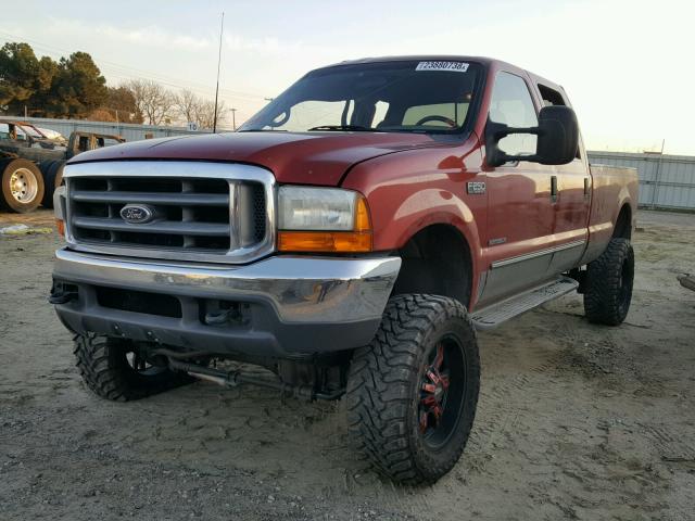 1FTNW21F2YEA52697 - 2000 FORD F250 SUPER RED photo 2