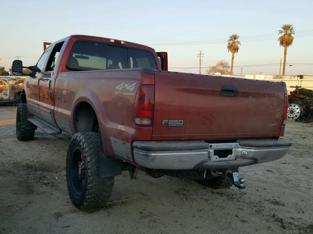 1FTNW21F2YEA52697 - 2000 FORD F250 SUPER RED photo 3