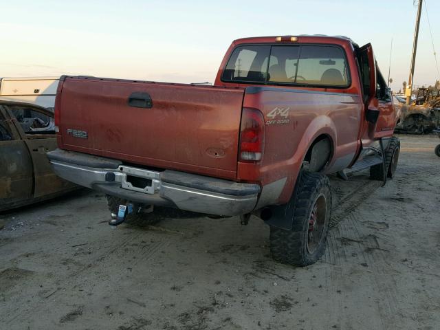 1FTNW21F2YEA52697 - 2000 FORD F250 SUPER RED photo 4