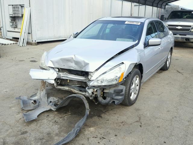 1HGCM56816A033489 - 2006 HONDA ACCORD EX SILVER photo 2