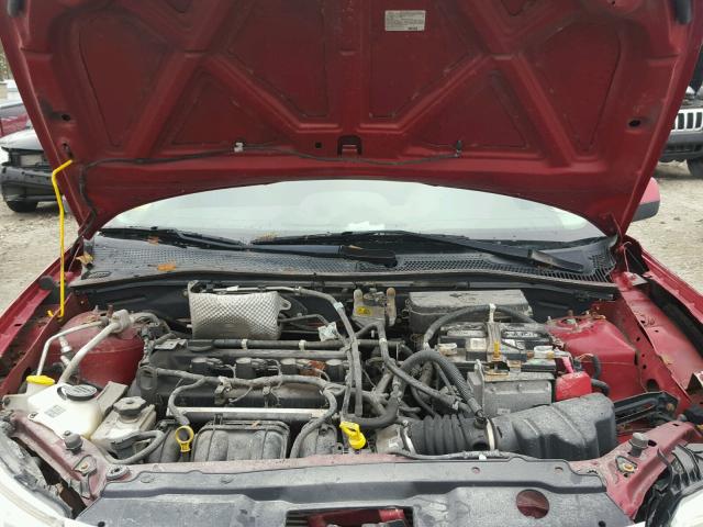 1FAHP36N79W146608 - 2009 FORD FOCUS SES RED photo 7