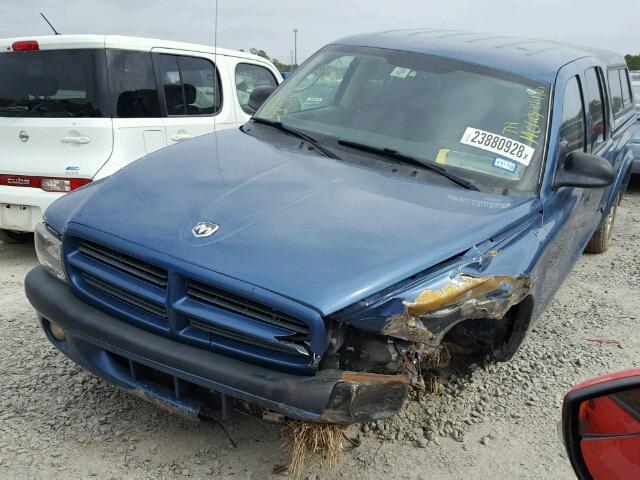 1D7HL38N43S114075 - 2003 DODGE DAKOTA QUA BLUE photo 2