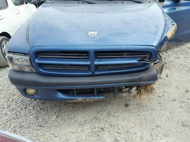 1D7HL38N43S114075 - 2003 DODGE DAKOTA QUA BLUE photo 7