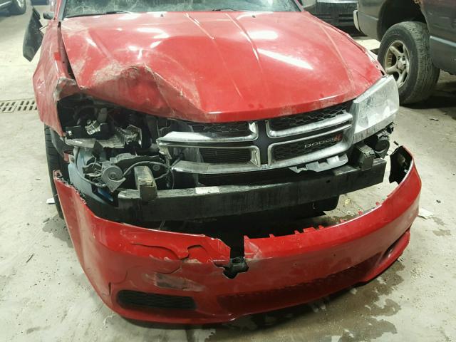 1C3CDZAG2DN750904 - 2013 DODGE AVENGER SE RED photo 9