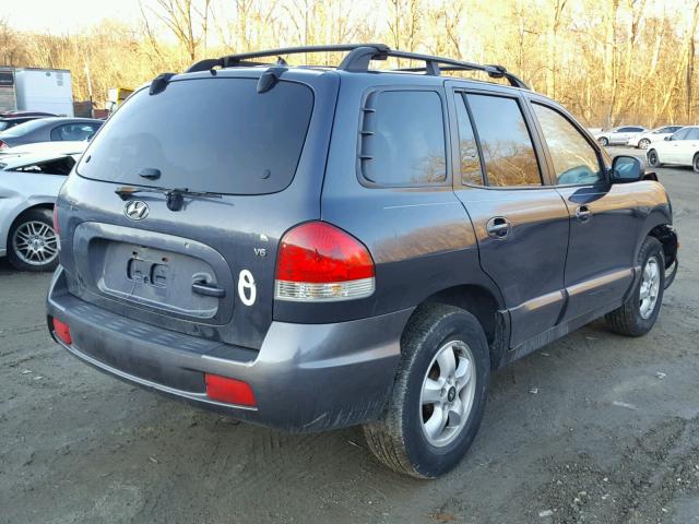 KM8SC13D36U056628 - 2006 HYUNDAI SANTA FE G BLUE photo 4