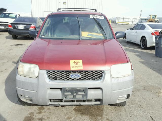 1FMCU04121KD96812 - 2001 FORD ESCAPE XLT RED photo 9