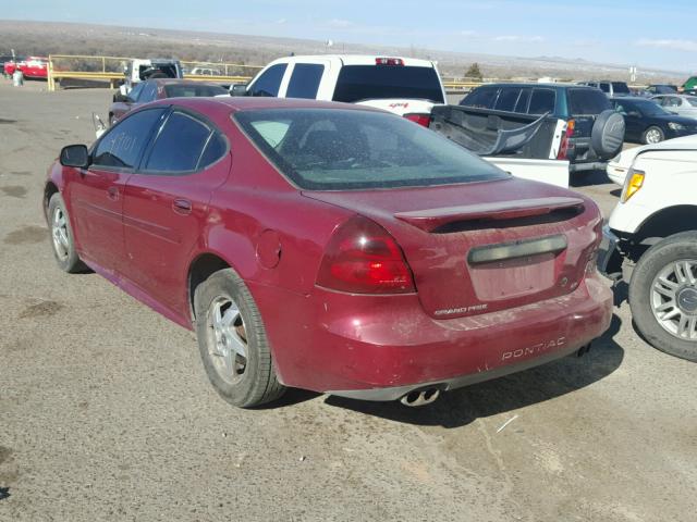 2G2WS522741255128 - 2004 PONTIAC GRAND PRIX RED photo 3