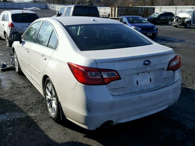 4S3BNAE69F3037827 - 2015 SUBARU LEGACY 2.5 WHITE photo 3