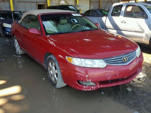 2T1FF28P62C564525 - 2002 TOYOTA CAMRY SOLA RED photo 1