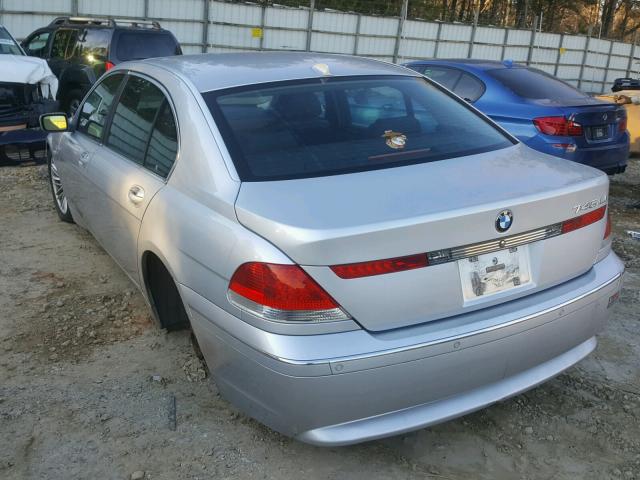 WBAGN63473DR14452 - 2003 BMW 745 LI SILVER photo 3