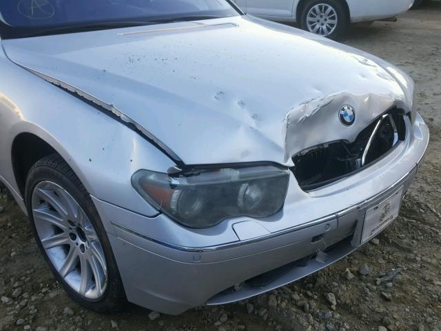 WBAGN63473DR14452 - 2003 BMW 745 LI SILVER photo 9