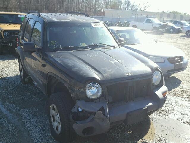 1J4GL48103W510726 - 2003 JEEP LIBERTY SP BLACK photo 1