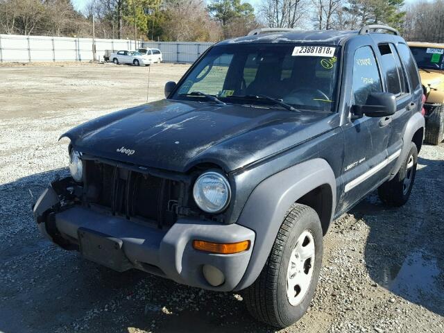 1J4GL48103W510726 - 2003 JEEP LIBERTY SP BLACK photo 2