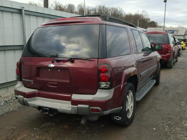 1GNET16S556106015 - 2005 CHEVROLET TRAILBLAZE BURGUNDY photo 4