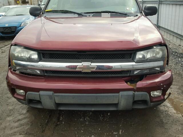 1GNET16S556106015 - 2005 CHEVROLET TRAILBLAZE BURGUNDY photo 9