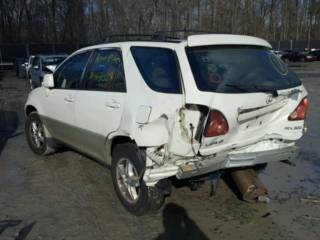 JT6HF10UXX0053929 - 1999 LEXUS RX 300 WHITE photo 3