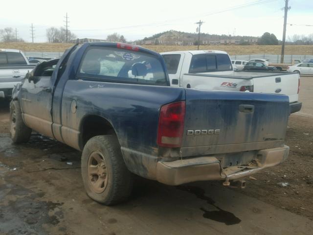 1D7HA16K44J131713 - 2004 DODGE RAM 1500 S BLUE photo 3