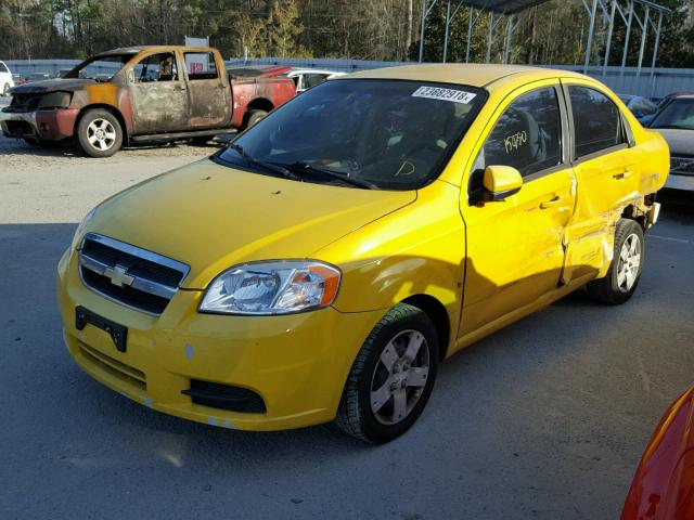 KL1TD56E99B383446 - 2009 CHEVROLET AVEO LS YELLOW photo 2