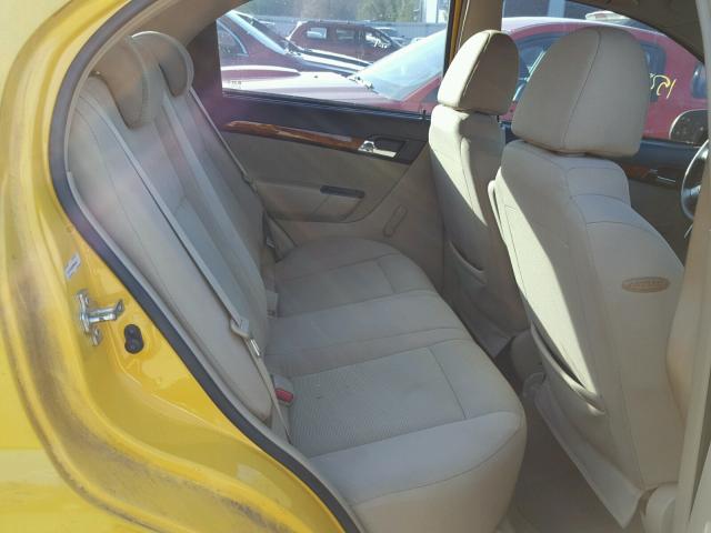 KL1TD56E99B383446 - 2009 CHEVROLET AVEO LS YELLOW photo 6