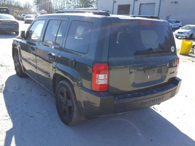 1J8FT48W68D784053 - 2008 JEEP PATRIOT LI GREEN photo 3