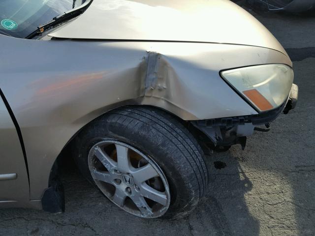 1HGCM66515A059486 - 2005 HONDA ACCORD EX GOLD photo 9