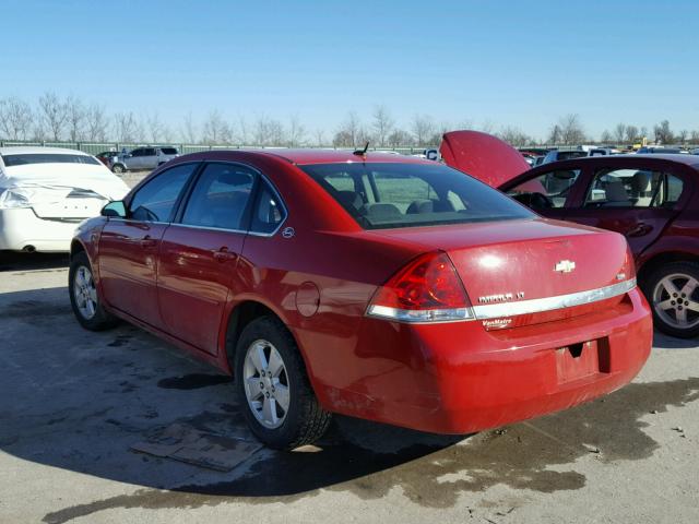 2G1WT58K789216040 - 2008 CHEVROLET IMPALA LT RED photo 3