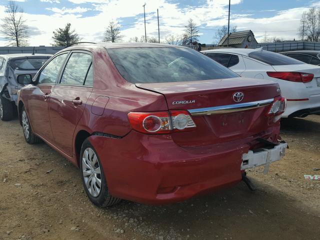 5YFBU4EE4CP057613 - 2012 TOYOTA COROLLA BA RED photo 3