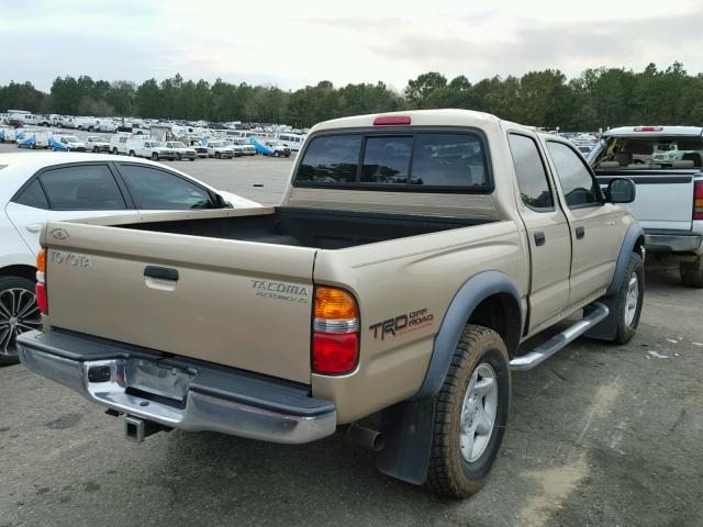 5TEGN92N84Z453785 - 2004 TOYOTA TACOMA DOU GOLD photo 4